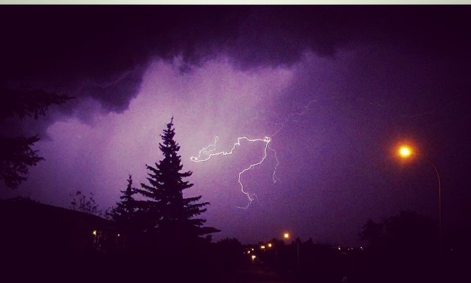 Lightning still shots Cold Lake, AB