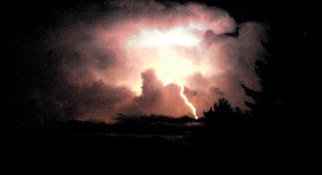 Lightning on the mountain NB-385, Oxbow, NB