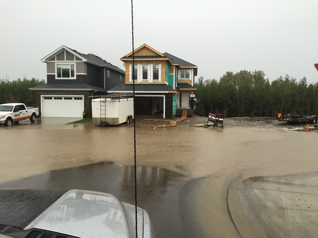 Street flooding in Northwest Edmonton Edmonton, AB