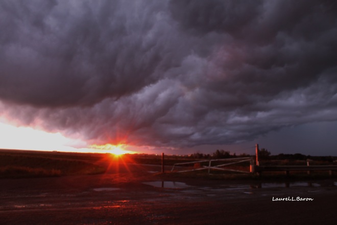 Sunset storm Brooks, AB