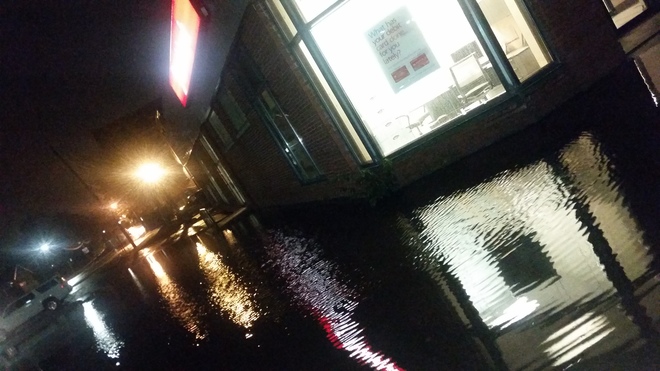 Scotiabank parkinglot underwater Halifax, NS