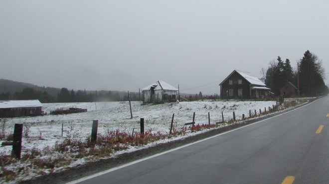 PremiÃ¨re neige Chemin de la Martine, Saint-André-du-Lac-Saint-Jean, Québec