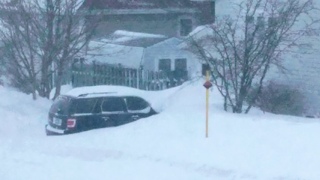 blizzard 2017. cowan heights neighbor snowed in. 6 hours to go!! St. John's, NL