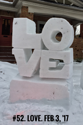 LOVE snow Waterloo, Ontario, CA