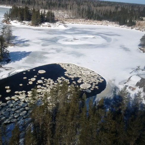 ice circles on bloodvein river Bloodvein, MB