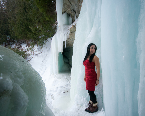 frozen falls Kagawong, ON