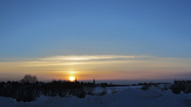 Au coucher du soleil Chambord, QC