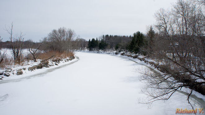 Rivière Chaudière en hiver ... Saint-Georges, QC
