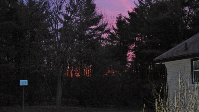 Red sky in the morning, sailors warning! Speyside, ON