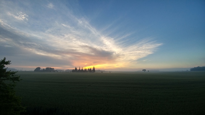 1st shorter day sunrise. Verschoyle, ON