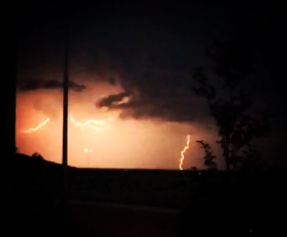 Thunder rolls, and the lightning strikes North Edmonton, Alberta, CA