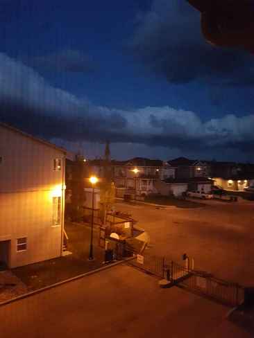 storm clouds hovering Leduc, AB