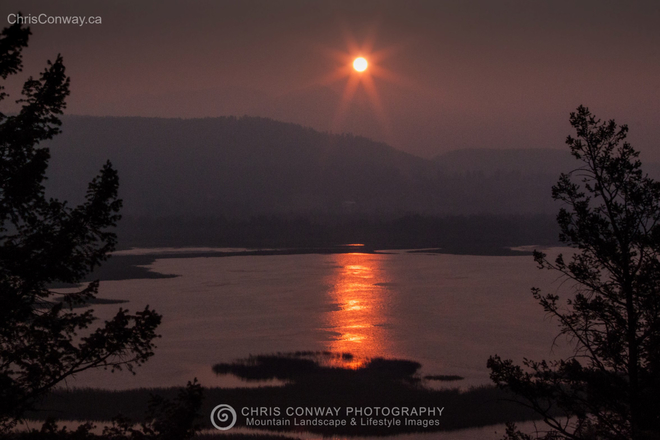 Smoky Sunset Invermere, British Columbia, CA