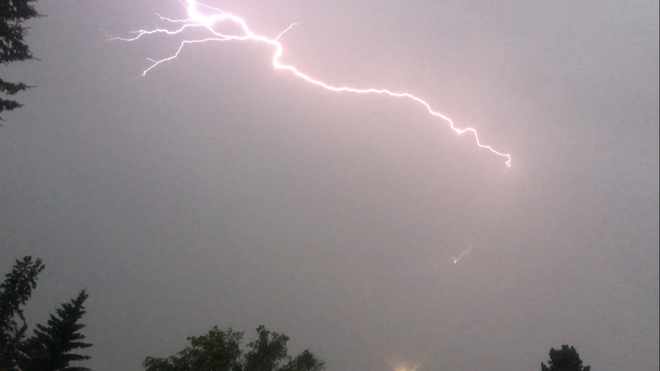 Lightning over Britannia Youngstown Edmonton, Alberta, CA