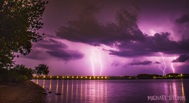 Nature gave us quite the light show. Fredericton, New Brunswick, CA
