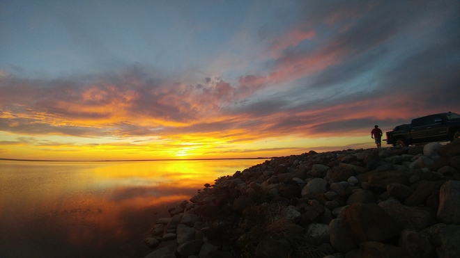 Sunset on Rattlesnake lake Medicine Hat, AB