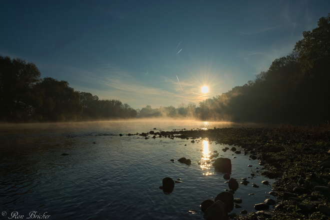 Morning sunrise over the river Kitchener, ON