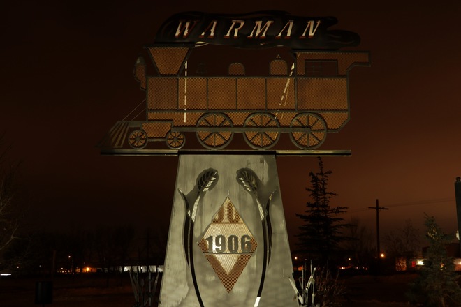 Warman Train Sign Warman, SK