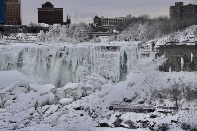 Frozen Niagara Falls( American side Falls) 1865 Stony Point Rd, Grand Island, NY 14072, USA