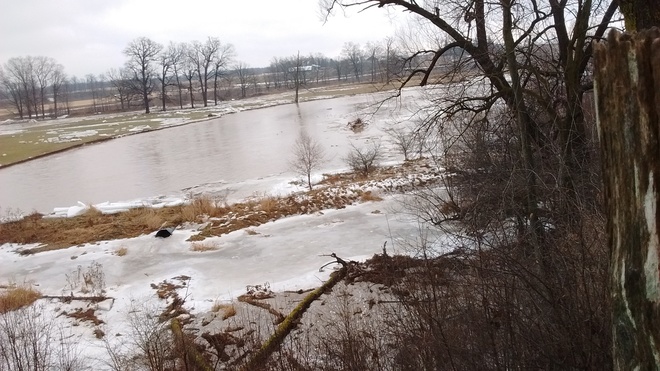 Conestogo River after January thaw/rain Conestogo, ON