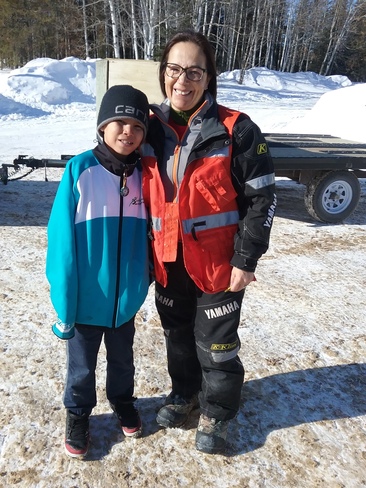 My Grandson Hunter and my Chief Tammy Cook-Searson Weyakwin, SK