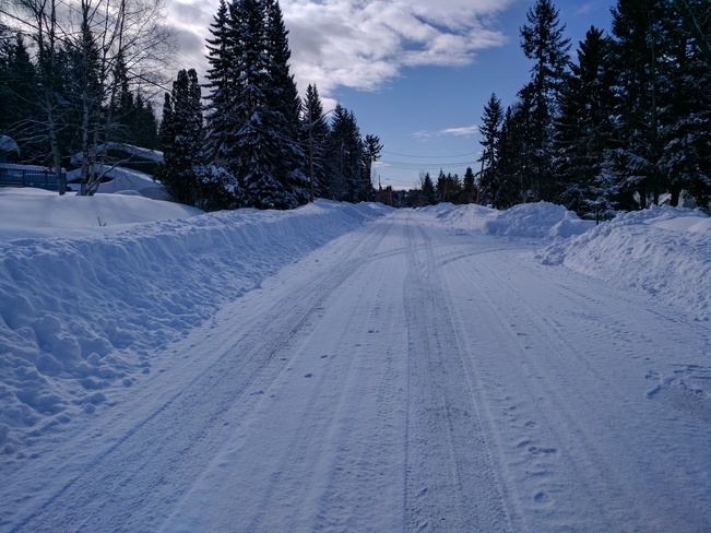 Snowy Road in Quesnel Dragon Lake 3, BC