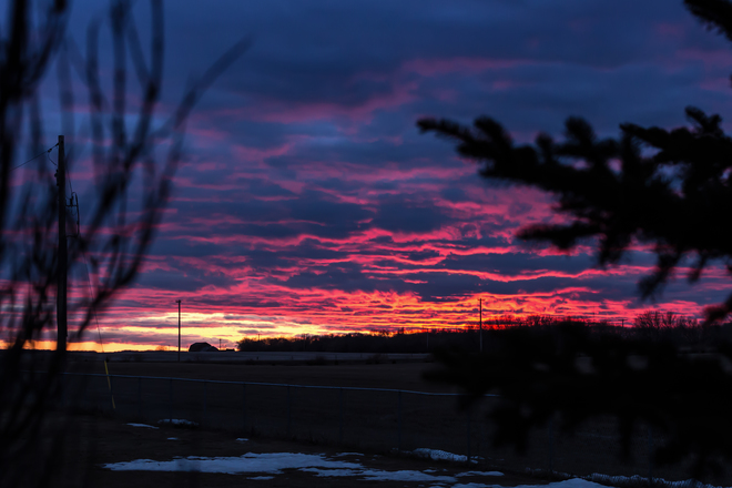 spectacular red sky Unity, SK