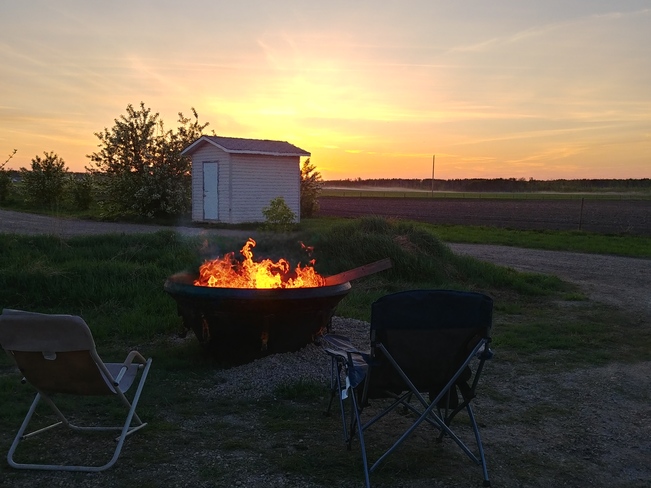 Sunsets and Campfires. Grovedale, AB