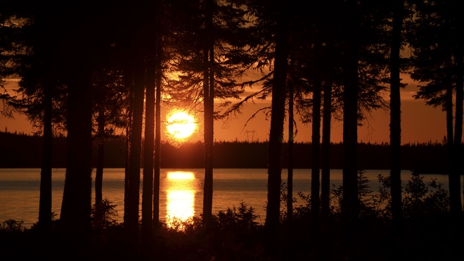Coucher de soleil au Lac Charles Lacroix Unnamed Road, Lac-Ashuapmushuan, QC G0W, Canada