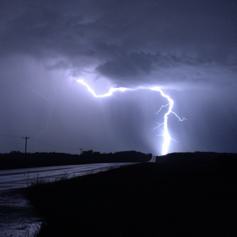 Lightning east of Red Deer Red Deer County No. 23, Alberta, CA