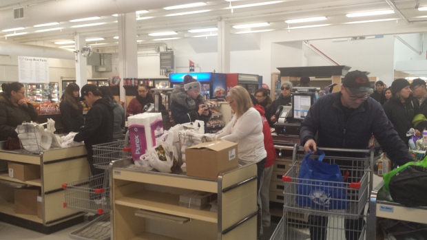 Lineups began early Thursday morning at the smaller of Iqaluit&#039;s two grocery stores, Arctic