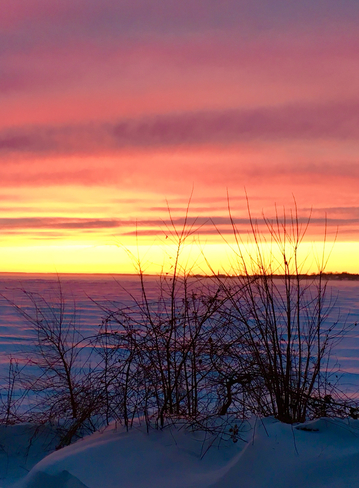 Blue Monday sunset Dorval, Quebec, CA