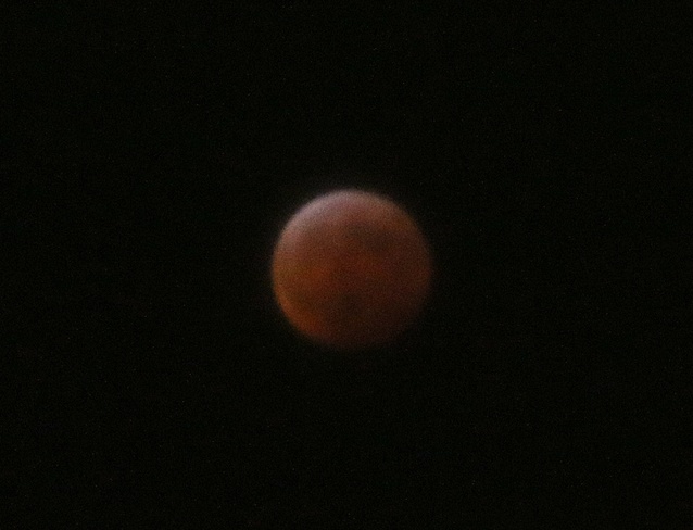 Blood Wolfe red Lunar Eclipse over Kingston Kingston, ON
