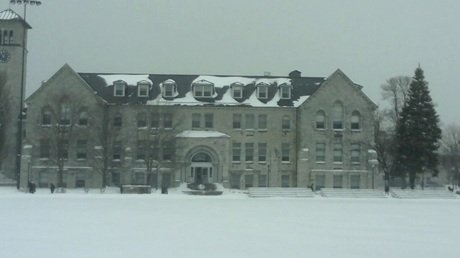 Blowing snow queens University Queen's University / Kingston General Hospital, Kingston, ON