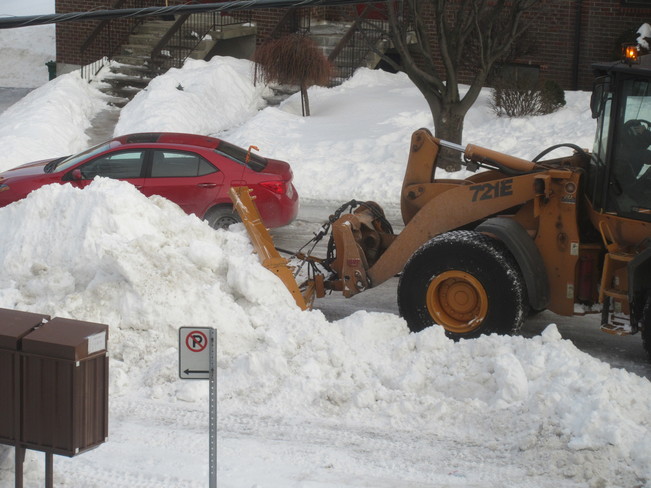 Snow removal from the Feb.12th storm Saint-Laurent, Montreal, QC