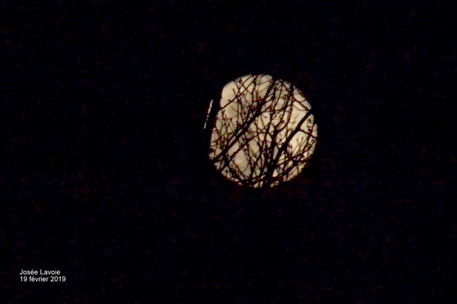 Pleine lune 19 fÃ©vrier Chicoutimi, Saguenay, QC
