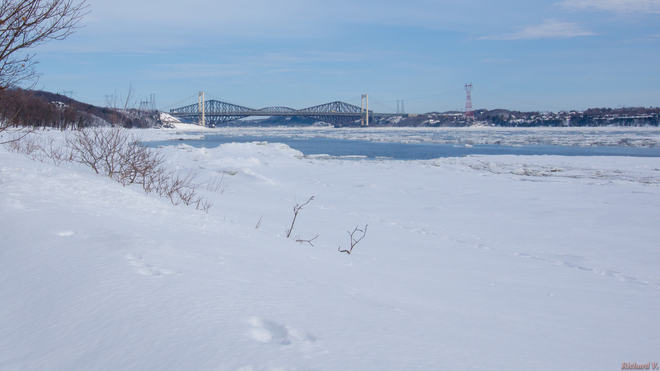 Les ponts de Québec en hiver Pont Pierre-Laporte, Saint-Nicolas, QC