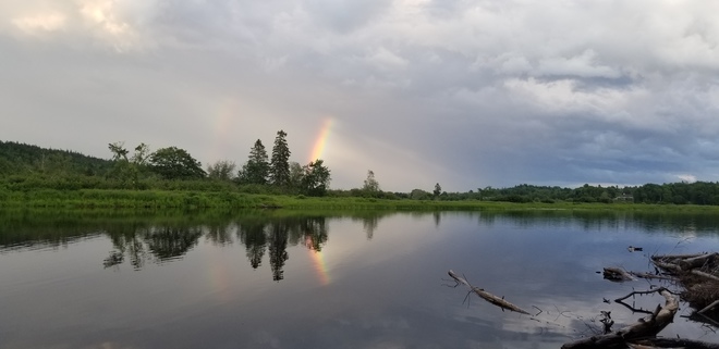 Double rainbow Bonny River, New Brunswick