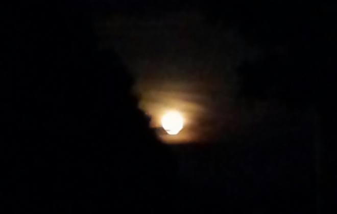 Moon with dark sky Cambridge, ON