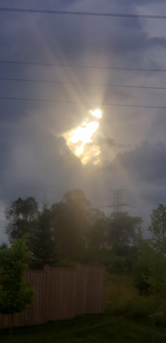 Sun in the clouds Waterloo, ON