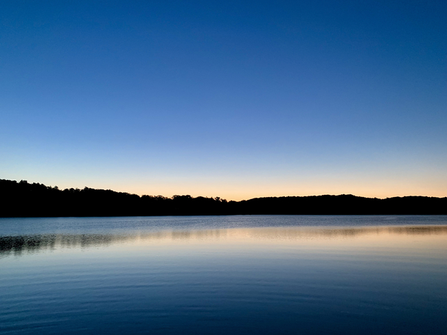 Sunrise on Cloudy Lake Echo Bay, Ontario, CA