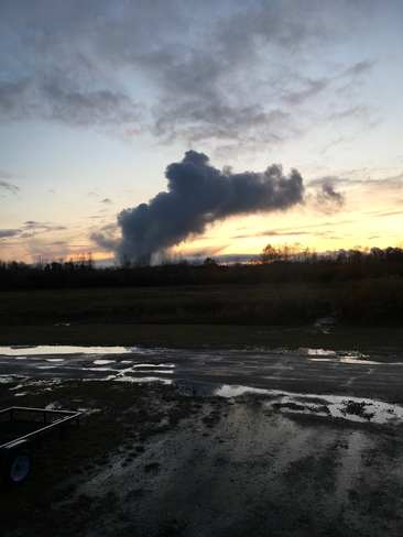 Pollution cloud !!! Fort Frances, Ontario, CA