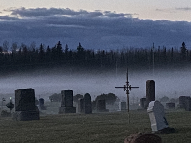 Graveyard fog by Julie Bougie Timmins, Ontario, CA