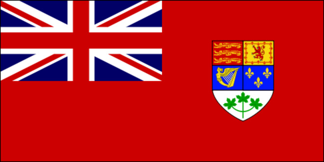 1922 pattern red ensign. Saskatoon, SK