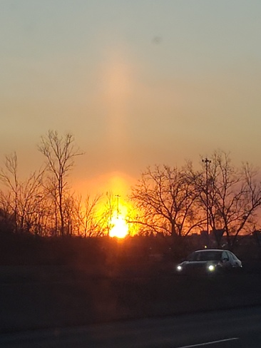 Le soleil sur l'autoroute 640 Autoroute des Laurentides, Blainville, QC