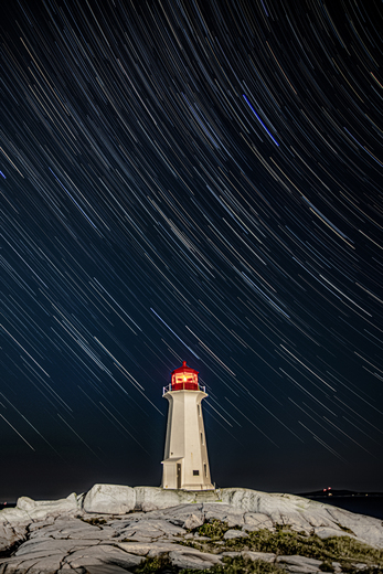 Stars Above the Rocks at Peggy's Cove