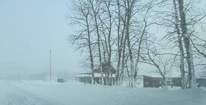 c'était un matin dans la neige Lac St Jean, Québec