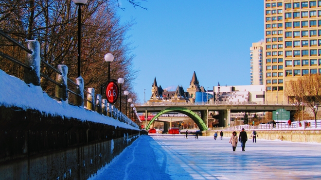 Rideau Canal skateway Ottawa, Ontario, CA