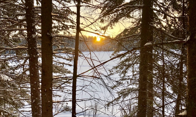 Winter Sunset Cochrane, ON