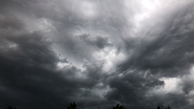Dark clouds. Kenora, Ontario, CA